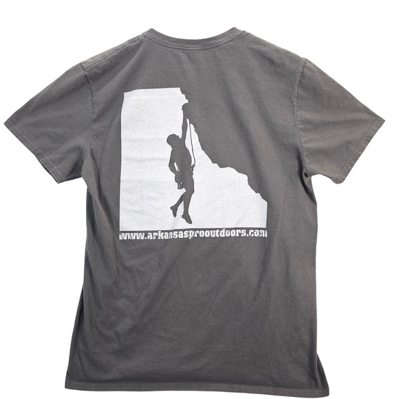 Arkansas Pro Outdoors Other - Arkansas Pro Outdoors Rock Climbing Graphic T-Shirt Charcoal Gray Mens Small
